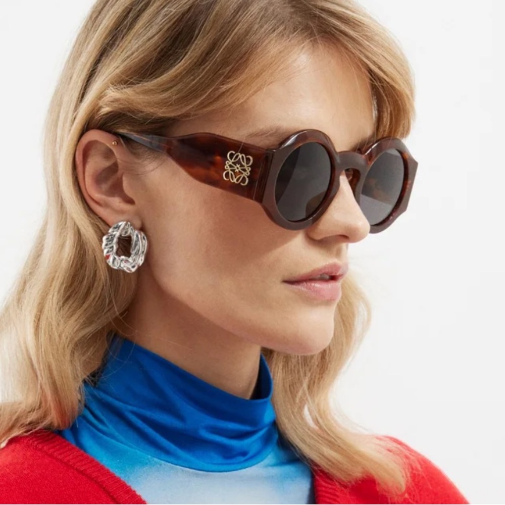 Loewe round tortoise shell sunglasses